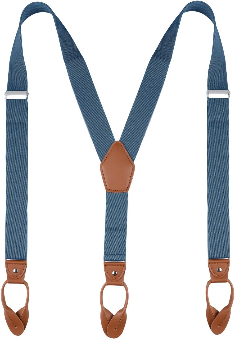 Y-Back Elastic Suspenders with Button Ends - Image 2