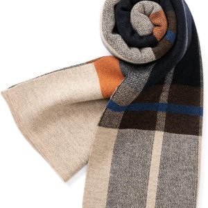 Merino Wool Tartan Knitted Scarf